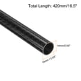 thumbnail image 2 of Uxcell 2Pcs Carbon Fiber Tubes 14 x 16 x 420mm Glossy Surface Rod 3K Roll Wrapped Round Tubing for RC Plane, 2 of 4