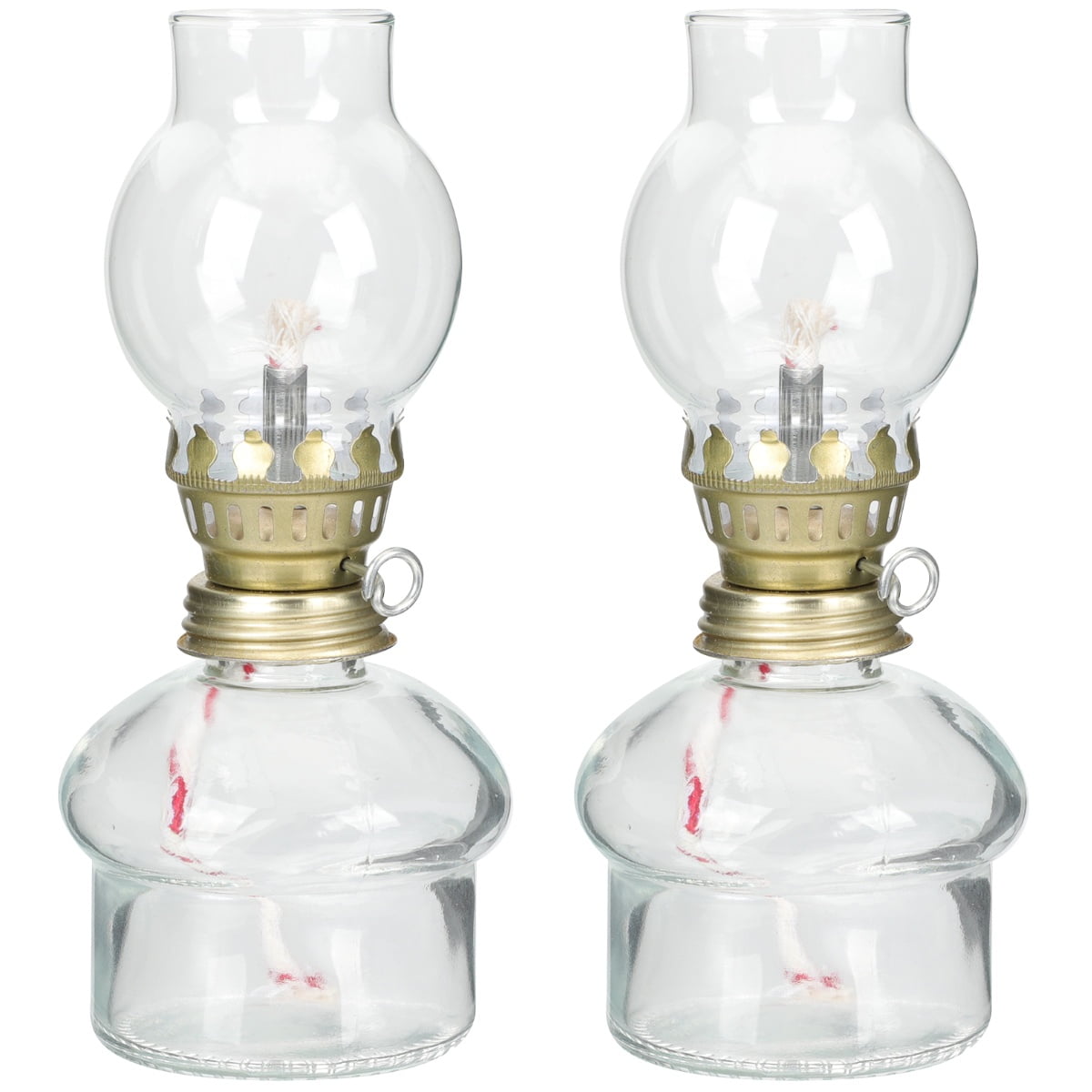 NUOLUX 2pcs Kerosene Lamp Vintage Oil Lamp Glass Kerosene Lamp Small