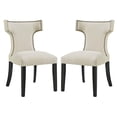 thumbnail image 2 of Modway Curve Dining Side Chair Fabric Set of 2 in Beige, 2 of 5