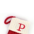 thumbnail image 2 of Diconna Christmas Present Sock, Lettering Initials Snowflake Pattern Knit Cartoon Stockings Cloth Gift Container Decorative Bag, 2 of 4