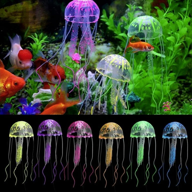 Fish Tank Aquarium Decor Stones 570 Pcs Fake Jewels Glow in The Dark  colorfull