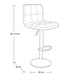thumbnail image 2 of Banco Alto Aéron Gris PU con Respaldo | Banco para Barra Cocina o Bar Moderno Terzetto, 2 of 2