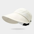 thumbnail image 2 of Product Face | Product Wide Brim Visor For Women | Platform Competitor Title Sun Tripper Cap | Platform Competitive Title Fashionable Solid Color Unisex Adjustable Strap Cap | End, 2 of 4