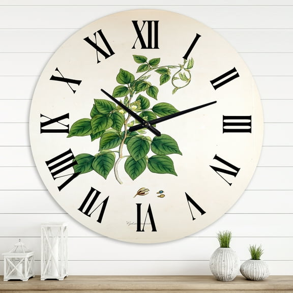 Designart 1 in Quartz Farmhouse Wall Clock