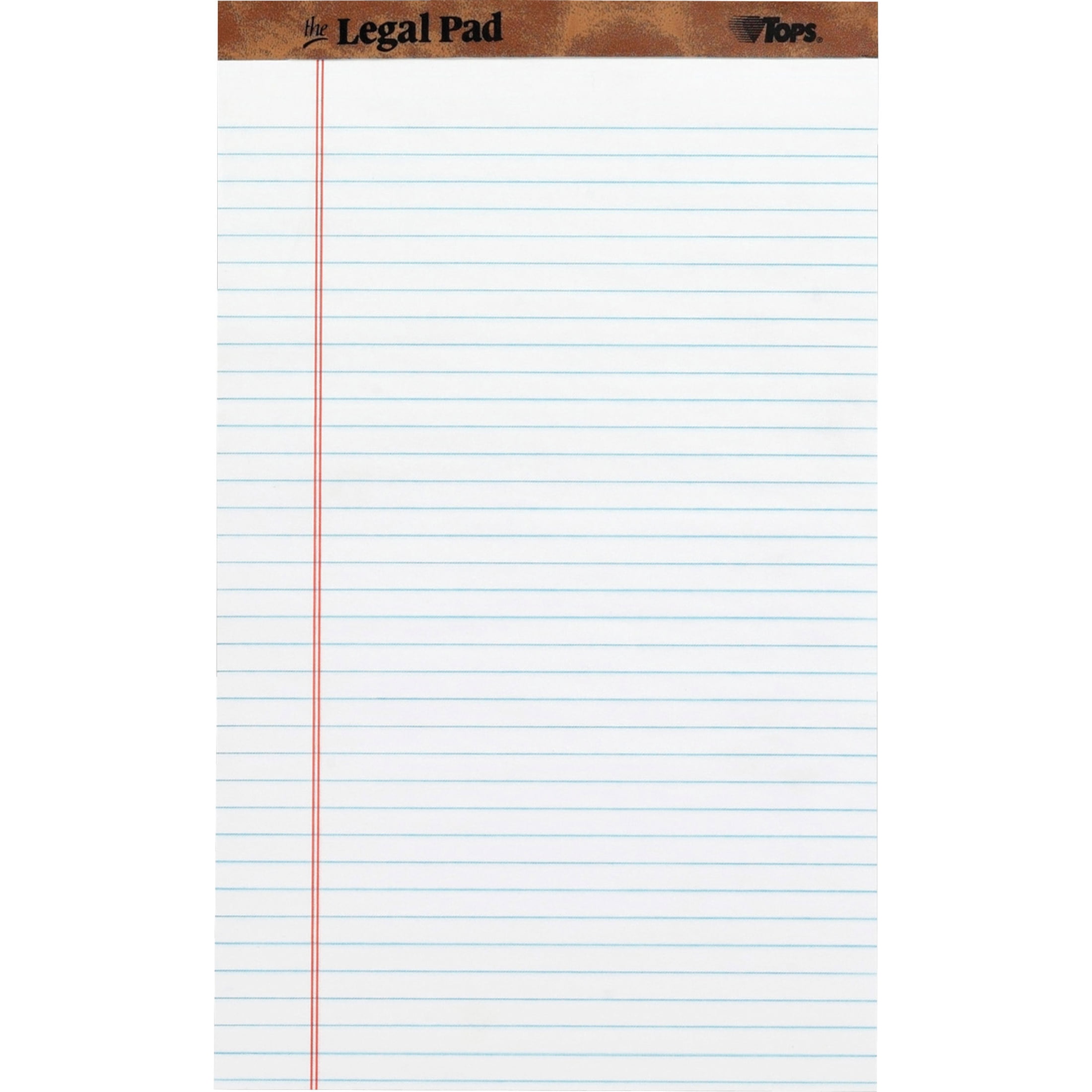 TOPS "The Legal Pad" Ruled Perforated Pads, 8 1/2 x 14, White, 50 Sheets, Dozen