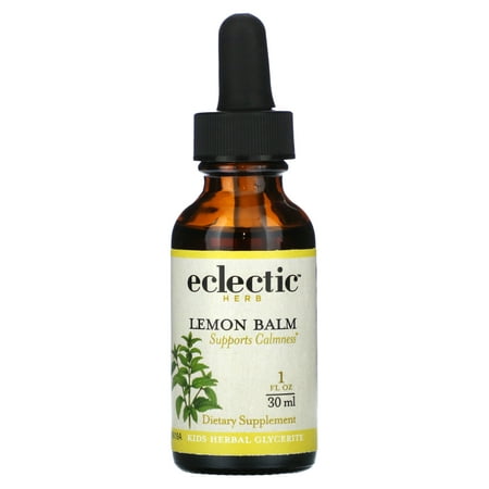 Eclectic Herb Kids Herbal Glycerite, Lemon Balm, 1 fl oz (30 ml)