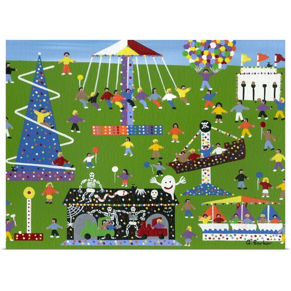 Great BIG Canvas | Rolled Gordon Barker Poster Print entitled Fairgrounds