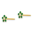 thumbnail image 2 of 14K Yellow Gold Earring Birthstone (05) May Women'S Crystal 5 mm, 2 of 3