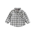thumbnail image 2 of KaLI_store Baby Boy's Clothing Boys Girls Cotton V-Neck Tshirts Long Sleeve Tees for Kids Grey,3-4 Years, 2 of 3