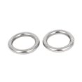thumbnail image 2 of 20mm x 3mm Stainless Steel Webbing Strapping Welded O Rings 15 Pcs,15 x Welded Ring,silver, 2 of 4