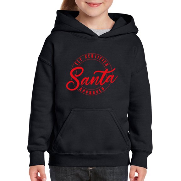 MmF - Big Boys Hoodies and Sweatshirts - ELF CERTIFIED SANTA APPROVED XMAS
