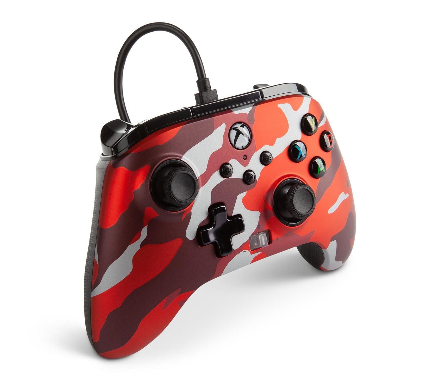 PowerA Enhanced Wired Controller for Xbox - Metallic Red Camo; gamepad, wired video game controller, gaming controller, Xbox Series X|S