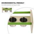 thumbnail image 2 of Miangastore 1Pc Bird Perch with Cups Bird Training Rack Tabletop Wood Shelf Bird Playing Stand, 2 of 8