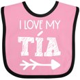 thumbnail image 3 of Inktastic I Love My Tia with Arrow Boys or Girls Baby Bib, 3 of 4