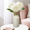 thumbnail image 4 of 9'' Terracotta Ceramic Vases Rustic Vintage Shabby Textured White Vases 4.33'' Wide Mouth Farmhouse Home Décor, 4 of 6