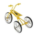 thumbnail image 4 of HILABEE 1:10 Scale Alloy Tricycle Bike Model Toy Tabletop Home Decoration Yellow, 4 of 9