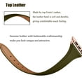thumbnail image 2 of WFEAGL Leather Band Compatible Apple Watch Band 42mm 44mm 45mm Green/Rose Gold, 2 of 4