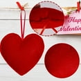 thumbnail image 6 of 12Pcs Valentine's Day Heart Ornaments 3.9 Inch - Red Pink Buffalo Plaid Fabric Baubles for Tree, Rustic Farmhouse Hanging Decor, Soft Plush Stuffed Hearts for Wedding Party DIY Home, 6 of 9