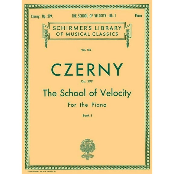 School of Velocity, Op. 299 - Book 1: Schirmer Library of Classics Volume 162 Piano Technique, (Paperback)