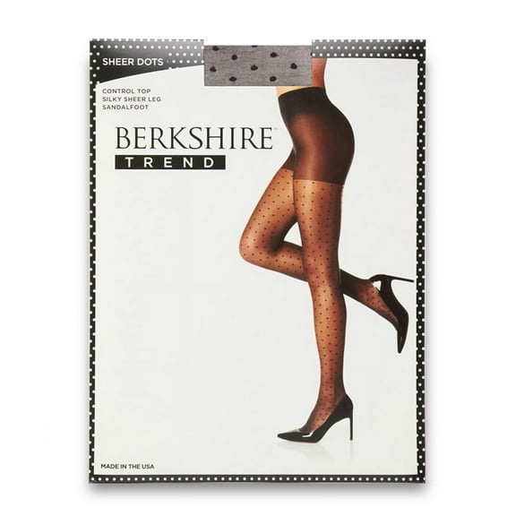 Women's Berkshire 8012 Sheer Dot Control Pantyhose (Fantasy Black 2 Plus)