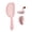 Pink, variant on Foldable Auto Cleaning Hair Comb Hollow Design For Volumizing And Smoothing Styling Friendly Component