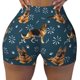 thumbnail image 2 of Balery German Shepherd Dog Pantalones cortos de entrenamiento estampados para mujer, sin costuras, ajustados, para gimnasio, yoga, correr, deportes, ejercicio activo, fitness.-Medium, 2 of 8