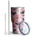 thumbnail image 2 of 30oz Cute Pumpkin Ghost Halloween Pattern Tumblers Stainless Steel Tumbler with Lid and Straw,Vacuum Insulated Double Wall Travel Tumbler Cups Mug with Cleaning Brush for Coffee,Tea, 2 of 7