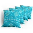 thumbnail image 5 of Ambesonne Hamsa Throw Pillow Cover 4 Pack, Eastern Cultural Floral, 24", Blue, 5 of 7