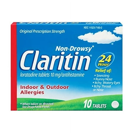 Claritin Loratadine, Indoor & Outdoor Allergies, Non-Drowsy, 10 ct, 2-Pack