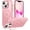 A-Pink, variant on Magnetic for iPhone 13 Case & iPhone 14 case, Compatible with Magsafe, Built-in Stash Stand, Matte Scratch-Resistant Back Cover Shockproof Phone Case for iPhone 13/ iPhone 14, Pink