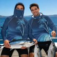thumbnail image 4 of Bulopur Palm Tree Men’s UPF 50+ Sun Protection Hoodie Shirt Long Sleeve Fishing Rash Guard with Breathable Face Mask Quick Dry Lightweight UV Top, 4 of 8
