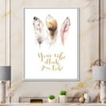 thumbnail image 2 of Your Vibe Attracts Your Tribe Ethnic Feathers I 16 in x 32 in Framed Painting Canvas Art Print, by Designart, 2 of 5