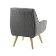 thumbnail image 5 of Linon Keely Wood Sherpa Upholstered Trellis Chair in Slate Gray, 5 of 9