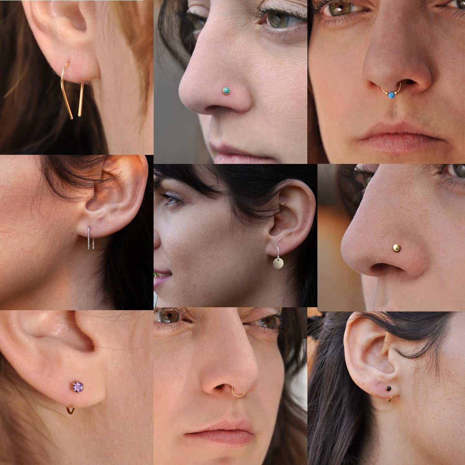 Half Huggie Silver Hoop Earrings for Women Tiny Cartilage Birthstone Stud Piercing Earring Hypoallergenic Screw Back Dainty Cartilage Hoops (Black Onyx 3mm / TW 20 Gauge)