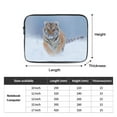 thumbnail image 3 of Snow Flakes with Wild Amur Cat 13 inch Portable Laptop Sleeve Compatible with MacBook Air Notebook Computer Case for Men Women College School Students, 3 of 7