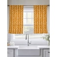 thumbnail image 5 of Orange Spring Leaves Sheer Curtains 45 Inch Length 2 Panels Set, Pastoral Botanical Striped Flowers Voile Window Treatment Rod Pocket Small Kitchen Curtains Drapes for Bedroom 52"x45"x2, 5 of 7