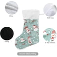 thumbnail image 3 of Coolnut Christmas Stockings Snowmen Winter , 1 Pack 17.7" Xmas Fireplace Santa Socks Christmas Tree Hanging Stockings Decoration for Christmas Holiday Xmas Gift, 3 of 6