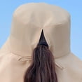 thumbnail image 7 of Wide Brim Shawl Design Adjustable Windproof Rope Fisherman Hat Women Lightweight Ponytail Hole Visor Hat, 7 of 7