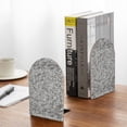 thumbnail image 5 of Easygdp Silver Glitter 2 Pcs Bookend Large Capacity Office Book Ends for Home Office Library School Study Decoration, 5 of 8