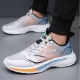 thumbnail image 2 of Domzle Men's Lightweight Running Shoes, Breathable Mesh Athletic Sneakers, Lace Up Cushioned Casual Walking Shoes for Workout Training Orange, 2 of 6