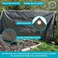thumbnail image 2 of Sunnydaze 30' x 50' x 0.01" Dark Gray Solid Multipurpose Outdoor Tarp, Reversible, 2 of 5