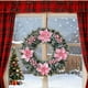 thumbnail image 5 of Ireezec Christmas Wreath with Bow Golden Balls Pinecones, Holiday Floral Door Hanging Decor for Indoor Outdoor Wall Window Decoration, Festive Seasonal Home Accent, 5 of 6
