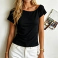 thumbnail image 4 of Tnhcen Women's One Shoulder Top with Built in Bra Summer Cotton Sleepwear Sleeveless Cami Loungewear Ruffle Top for Women S-XL, 4 of 6