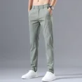 thumbnail image 4 of Pantalones de verano finos para hombre, pantalones casuales rectos para hombre, pantalones clásicos a rayas de talla grande, moda 2024, nuevos en oferta de poliéster de alta calidad, 4 of 5