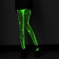 thumbnail image 4 of Women Pantyhose Halloween Fishnet Glow Tights Stockings Striped Fluorescent Sheer Hollow Out Pantyhose Night Party Women's Tights, 4 of 4