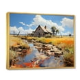 thumbnail image 2 of Designart "Expressive Countryside Farmhouse I" Landscapes Floater Framed Canvas Art Print, 2 of 7