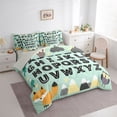 thumbnail image 3 of Homewish Cute Fox Owl 7-Piece Twin Bedding Sets,Educational Learning Bedding Comforter Set,26 Letters Aplhabet Sheet Sets For Kids,Ultra Soft Home Decor Reversible, 3 of 8