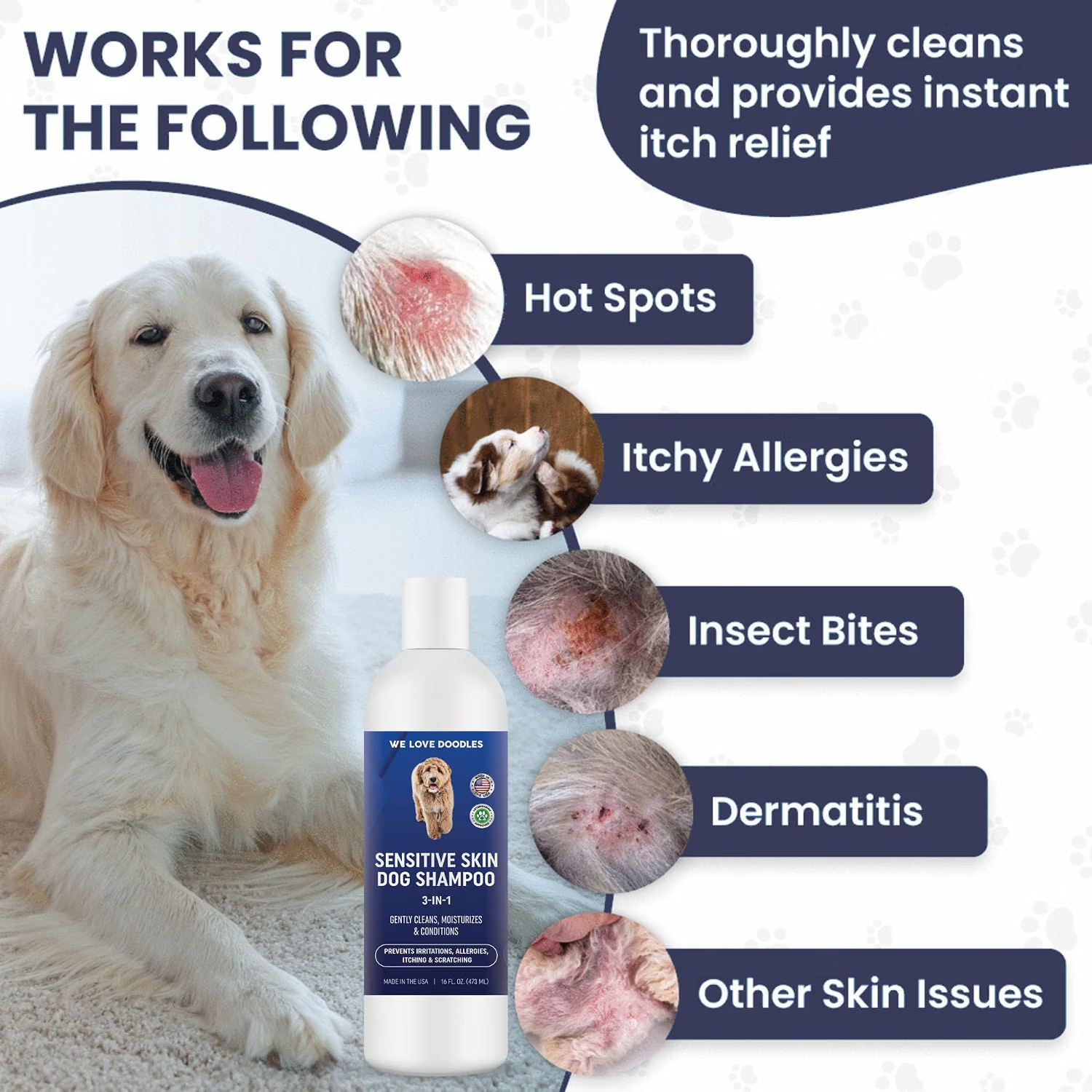 We Love Doodles Sensitive Skin Dog Shampoo with Oatmeal & Aloe, 16 oz photo 4