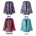 thumbnail image 2 of Chaqueta de punto con estampado de mujer vintage, bolsillo de manga larga, chaqueta informal su CACAGOO  Abrigo de mujer, 2 of 7
