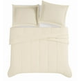 thumbnail image 4 of Brooklyn Loom Solid 100% Cotton Percale Chalk 3-Piece King Comforter Set, Solid Casual themed, Adult Bedding, OEKO-TEX Certified, 4 of 9